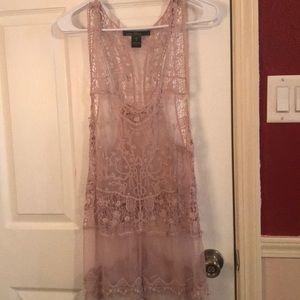 Lace top. Pink. Size m